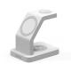 Chargeur Sans Fil 3 En 1 Magnétique Pour iPhone iWatch Et Air Pods Blanc Haute Performance