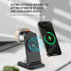 Chargeur Sans Fil 3 en 1 Magnétique Pliable Station de Charge Rapide Pour Téléphone Écouteurs Montre - www.yonis-shop.com