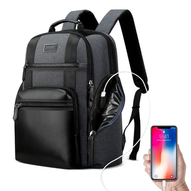 Sacoche Ordinateur Portable Étanche Antivol Grande Capacité Respirante Avec Port USB Taille Compacte Confortable Et Légère - ...