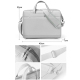 Sacoche Ordinateur Portable 17 Pouces Imperméable et Résistante aux Chocs avec Bandoulière Réglable et Rangement Multicouche ...