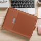 Sacoche Ordinateur Portable 4 en 1 Imperméable en Cuir PU avec Poignée Support et Porte-Stylo pour PC 17 Pouces Verte avec Ac...