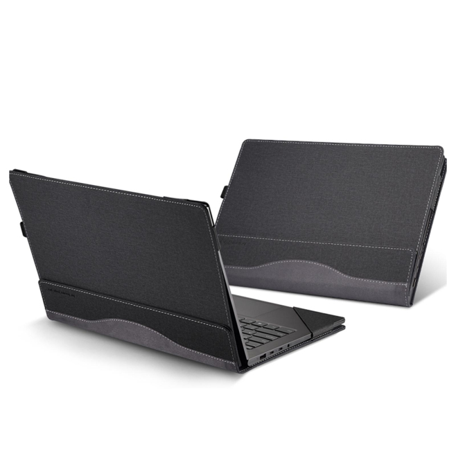Sacoche Ordinateur Portable 16 Pouces Cuir Anti-Chute Bleu Foncé Protection Maximale Confort Thermique - www.yonis-shop.com