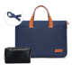 Sacoche Ordinateur Portable Ultra-Fine Étanche Avec Compartiments Multiples Pour MacBook 15 à 16 Pouces Couleur Bleu Foncé No...