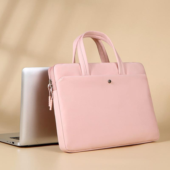 Sacoche Ordinateur Portable 15-15.6 Pouces Rose Antichoc Imperméable avec Grande Capacité et Doublure Douce - www.yonis-shop.com