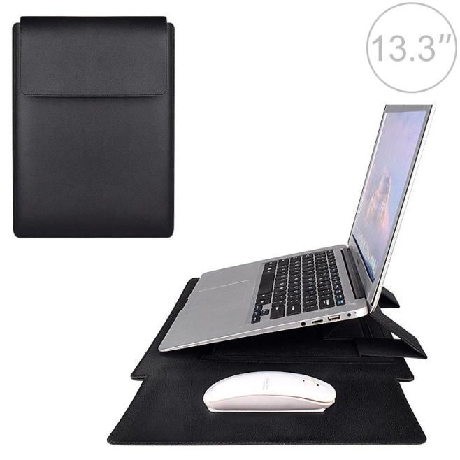 Sacoche Ordinateur Portable En Cuir PU Pour 13.3 Pouces Support Ergonomique Protection Optimale - www.yonis-shop.com