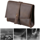 Sacoche Ordinateur Portable En Cuir Véritable Pour Laptop Et Tablette Avec Enrouleur De Câble Protection Antichoc Et Anti-Ray...