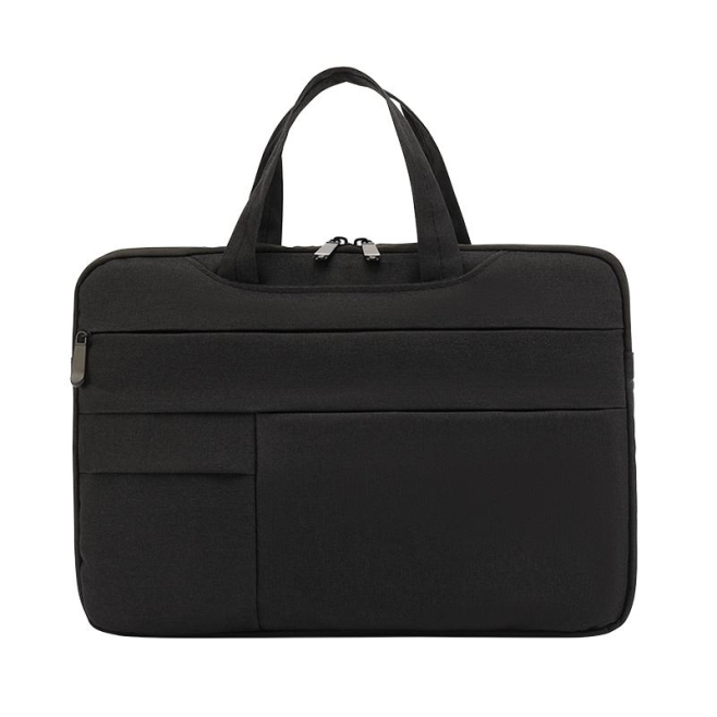 Sacoche Ordinateur Portable Imperméable En Tissu Oxford Pour Laptop 13.3 Pouces Bleu Marine Durable Avec Compartiments Multip...