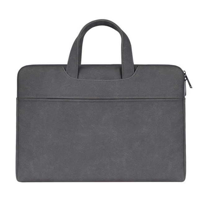 Sacoche Ordinateur Portable Étanche En Cuir PU Avec Sangle Cachée Pour Ordinateur 13 Pouces Rose Grande Capacité Et Protectio...