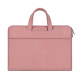 Sacoche Ordinateur Portable Étanche En Cuir PU Avec Sangle Cachée Pour Ordinateur 13 Pouces Rose Grande Capacité Et Protectio...