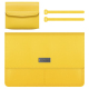 Sacoche Ordinateur Portable Cuir PU Imperméable Ultra-Fine Protection Pour Laptop 13-14 Pouces Vert Foncé