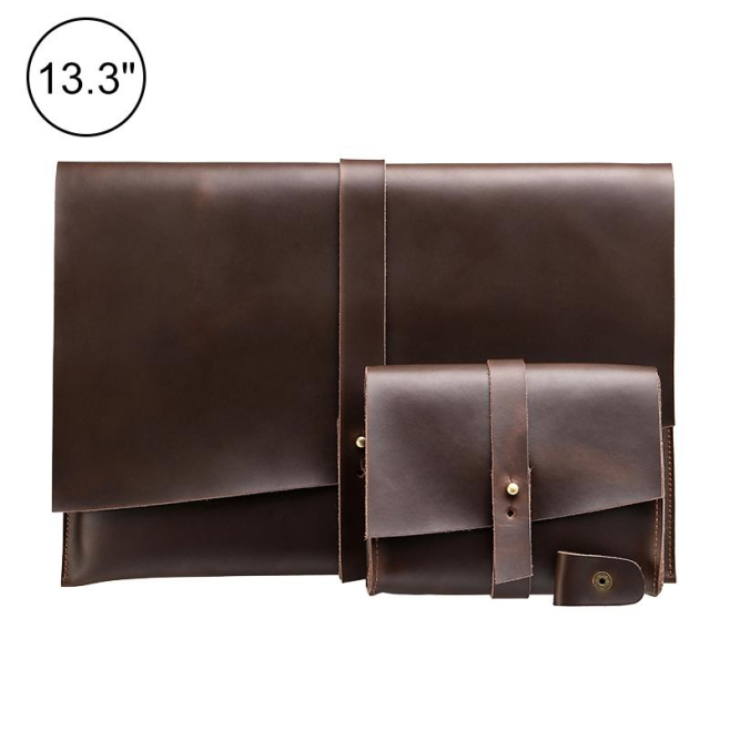 Sacoche Ordinateur Portable En Cuir Véritable Pour Laptop Et Tablette 13 Pouces Et Moins Rouge Bordeaux - www.yonis-shop.com
