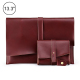 Sacoche Ordinateur Portable En Cuir Véritable Pour Laptop Et Tablette 13 Pouces Et Moins Rouge Bordeaux - www.yonis-shop.com