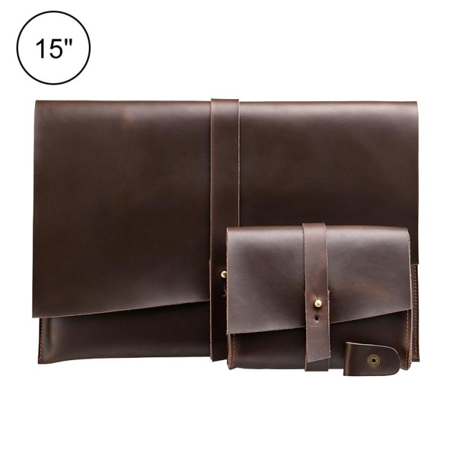 Sacoche Ordinateur Portable En Cuir Véritable Pour Laptop Et Tablette 15 Pouces Et Moins Rouge Bordeaux - www.yonis-shop.com