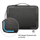 Sacoche Ordinateur Portable 13-14 Pouces Imperméable Multifonctionnelle avec Protection Complète et Design Confortable Noir -...