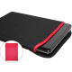 Sacoche Ordinateur Portable 11.6 Pouces Imperméable en Néoprène Design Unique Noir et Rouge Protection Anti-Choc et Anti-Pous...
