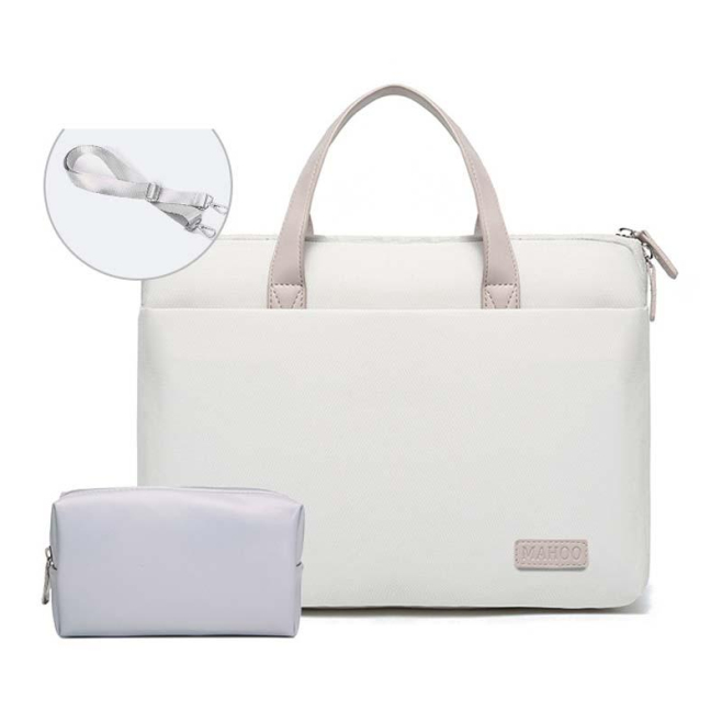 Sacoche Ordinateur Portable Ultra-Fine Étanche Pour MacBook 13 à 14 Pouces Avec Compartiment Anti-Choc Et Sangle Amovible - w...