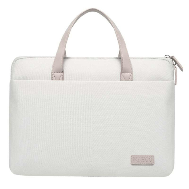 Sacoche Ordinateur Portable Ultra-Mince Imperméable Avec Bandoulière Amovible Pour MacBook 13-14 Pouces Design Multi-Comparti...