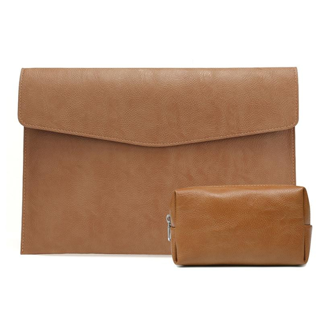 Sacoche Ordinateur Portable En Cuir PU Imperméable Anti-Rayures Pour Macbook Et Plus - www.yonis-shop.com