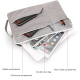 Sacoche Ordinateur Portable 15.6-17 Pouces Gris Protection Antichoc Compartiments Multiples - www.yonis-shop.com