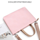Sacoche Ordinateur Portable 13.3 Pouces Rose Avec Bandoulière Amovible Design Léger et Élégant En PU - www.yonis-shop.com