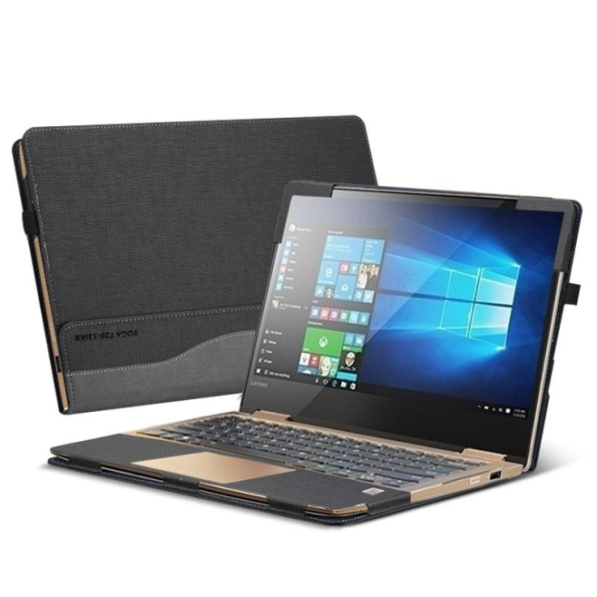 Sacoche Ordinateur Portable En Cuir PU Gris Élégant Protection Et Dissipation Thermique Optimale - www.yonis-shop.com
