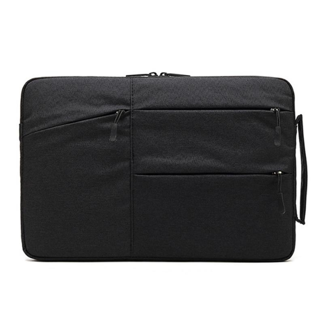 Sacoche Ordinateur Portable Polyester Imperméable Antichoc 13.3 Pouces Gris Clair Avec Poche Zippée et Doublure Douce - www.y...