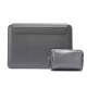 Sacoche Ordinateur Portable Multifonctionnelle 13 Pouces Bleu Cuir Résistant à l'Eau et aux Chocs Design Ergonomique avec Sup...