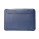 Sacoche Ordinateur Portable Multifonctionnelle 13 Pouces Bleu Cuir Résistant à l'Eau et aux Chocs Design Ergonomique avec Sup...