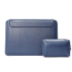 Sacoche Ordinateur Portable Multifonctionnelle 13 Pouces Bleu Cuir Résistant à l'Eau et aux Chocs Design Ergonomique avec Sup...