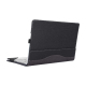 Sacoche Ordinateur Portable 13.5 Pouces Texture Tissu Cuir PU Noir Avec Fonction Support et Dissipation Thermique - www.yonis...