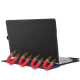 Sacoche Ordinateur Portable 13.5 Pouces Texture Tissu Cuir PU Noir Avec Fonction Support et Dissipation Thermique - www.yonis...
