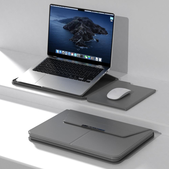 Sacoche Ordinateur Portable Multifonctionnelle Avec Support Magnétique Et Tapis De Souris Intégré Taille 13-14 Pouces - www.y...