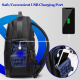 Sacoche Ordinateur Portable Antivol Imperméable Grande Capacité Avec Port USB Taille Compacte Noir - www.yonis-shop.com