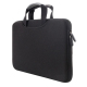 Sacoche Ordinateur Portable 15.6 Pouces Design Élégant Avec Poignée Cachée Matériau Respirant Et Poche Externe Pour Accessoires