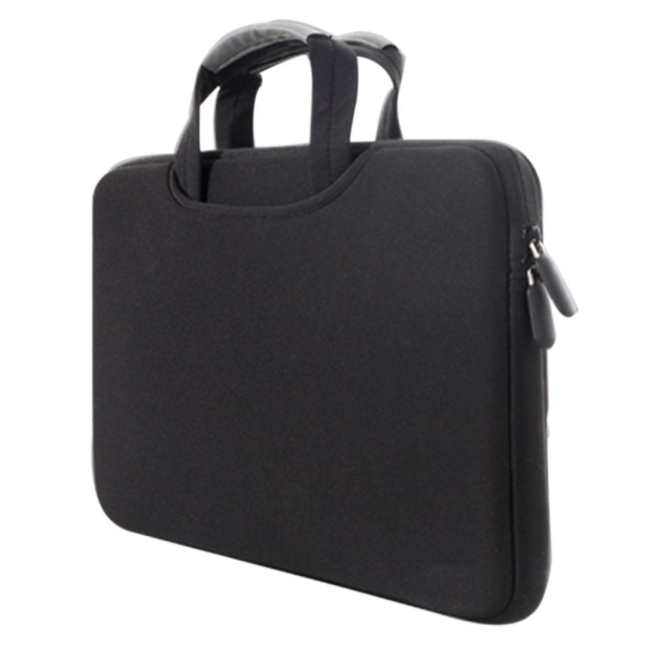 Sacoche Ordinateur Portable 15.6 Pouces Design Élégant Avec Poignée Cachée Matériau Respirant Et Poche Externe Pour Accessoir...