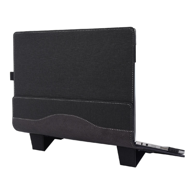 Sacoche Ordinateur Portable 15.6 Pouces en Cuir PU Anti-Chute avec Support - www.yonis-shop.com