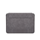 Sacoche Ordinateur Portable Élégante Et Légère En Peau De Mouton Gris Espace Profond 14.1-15.4 Pouces Résistante À L'eau Et Taches Avec Fermeture Magnétique Et Doublure En Micro-Polaire