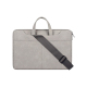 Sacoche Ordinateur Portable en Cuir Givré avec Sangle Amovible Résistante et Antichoc Taille 14.1-15.4 Pouces Couleur Gris Cl...
