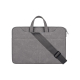 Sacoche Ordinateur Portable en Cuir Givré avec Sangle Amovible Résistante et Antichoc Taille 14.1-15.4 Pouces Couleur Gris Cl...