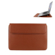 Sacoche Ordinateur Portable Cuir PU Étanche et Résistante Avec Support Intégré Taille 14.1-15.4 Pouces Design Léger et Pratiq...