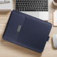 Sacoche Ordinateur Portable 4 en 1 Imperméable en Cuir PU avec Poignée Support Porte-Stylo et Accessoires pour Laptops 15 Pou...