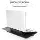Sacoche Ordinateur Portable 4 en 1 Imperméable en Cuir PU avec Poignée Support Porte-Stylo et Accessoires pour Laptops 15 Pou...