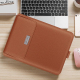 Sacoche Ordinateur Portable 4 en 1 Imperméable en Cuir PU avec Poignée Support Porte-Stylo et Accessoires pour Laptops 15 Pou...
