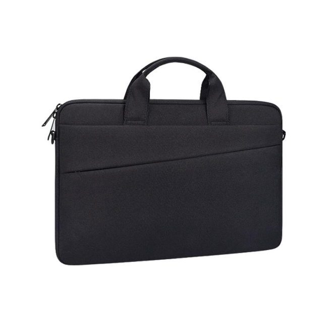 Sacoche Ordinateur Portable 15.4 Pouces Double Poches Latérales Tissu Oxford Bleu Marine Protection Douce Transport Facile - ...