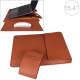 Sacoche Ordinateur Portable Cuir PU Avec Support Triangulaire Et Sac De Rangement Pour Laptop 15.4 Pouces - www.yonis-shop.com