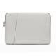 Sacoche Ordinateur Portable Cuir PU Double Couche Grise Étanche Et Résistante Pour Laptop 15/15.6 Pouces