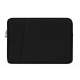 Sacoche Ordinateur Portable Cuir PU Noir Minuit Double Couche 15/15.6 Pouces Protection Imperméable et Anti-Choc