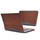 Sacoche Ordinateur Portable Cuir PU Gris Élégant Protection et Dissipation Thermique - www.yonis-shop.com