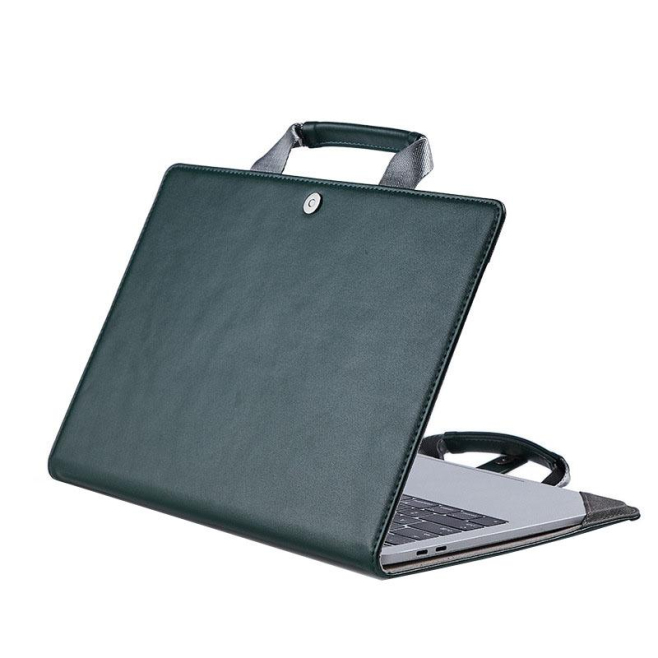 Sacoche Ordinateur Portable Protection Anti-Collision Design Élégant Cuir Résistant à l'Eau Pour Voyage Pratique et Confortab...