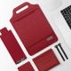 Sacoche Ordinateur Portable Multifonction 15 Pouces Cuir PU Rouge Avec Support Intégré Et Poches Cachées - www.yonis-shop.com